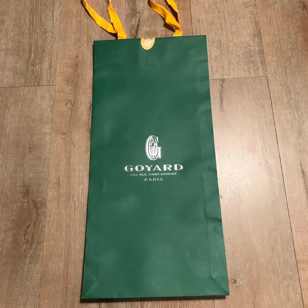 Goyard green shopping bag 9.75”x20.5”
